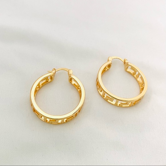 Large Greek Hoops - Picture 8 of 8